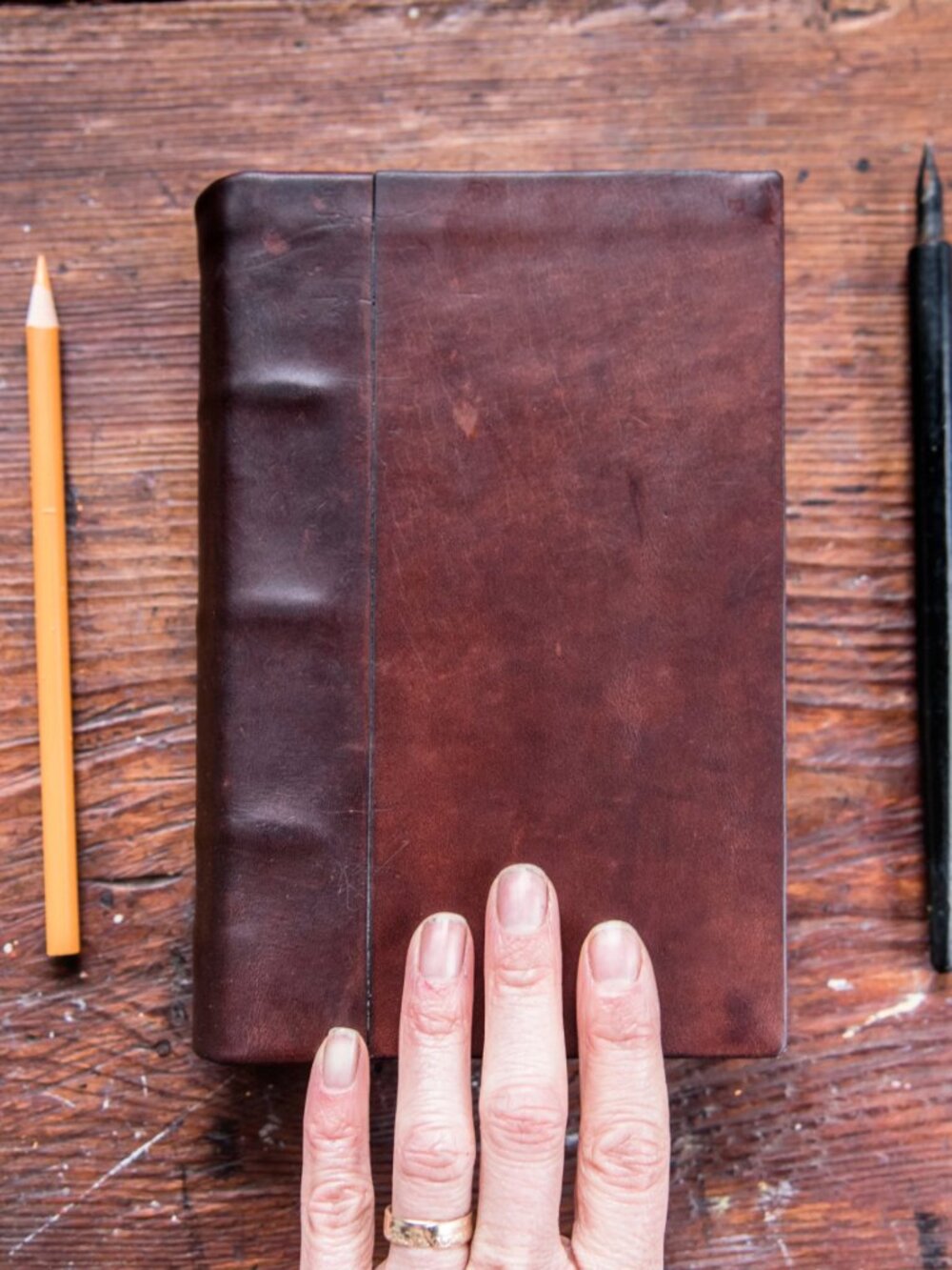 Peg & Awl Harper Hand-Bound Leather Tome (Brown)
